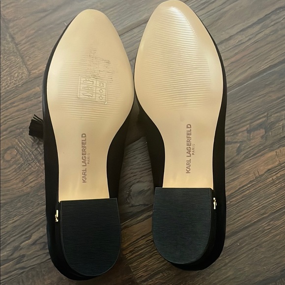 Karl Lagerfeld Black Tassel Loafers - Picture 4 of 7